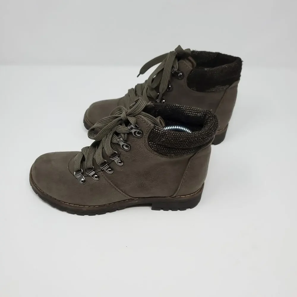 Sonoma Cindy Lace Up Ankle Boot in Stone Size 5